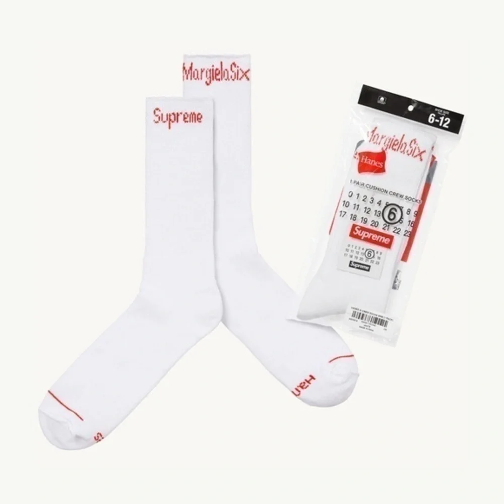 Supreme Maison Margiela MM6 Hanes Crew Socks